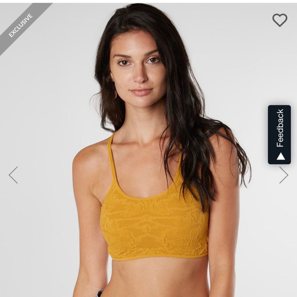 NWT * BKE Mustard Color Strappy Bralette in Size XS/S